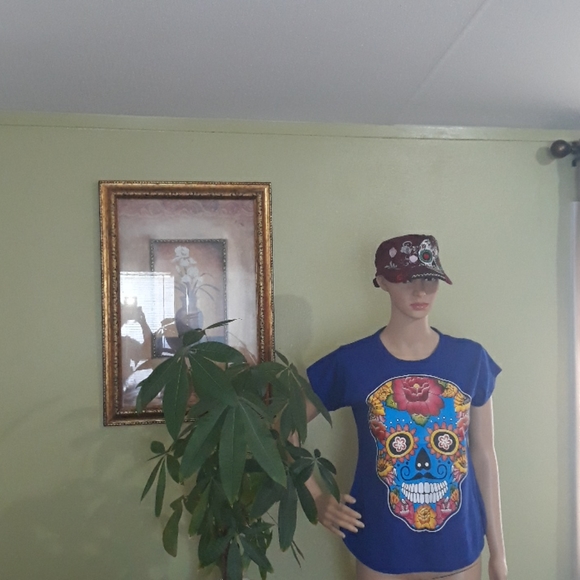 Mexican Blouse With Skull - Picture 2 of 6